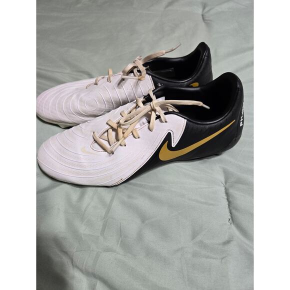 Nike phantom gx size 9 men's white gold and black soccer cleats - Picture 4 of 9